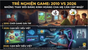 Sự khác biệt về trẻ chơi game ở thời đại khác nhau
