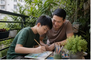 Cha me va con cung trao doi ve chu de: Biến sở thích chơi game thành kỹ năng công nghệ tích cực