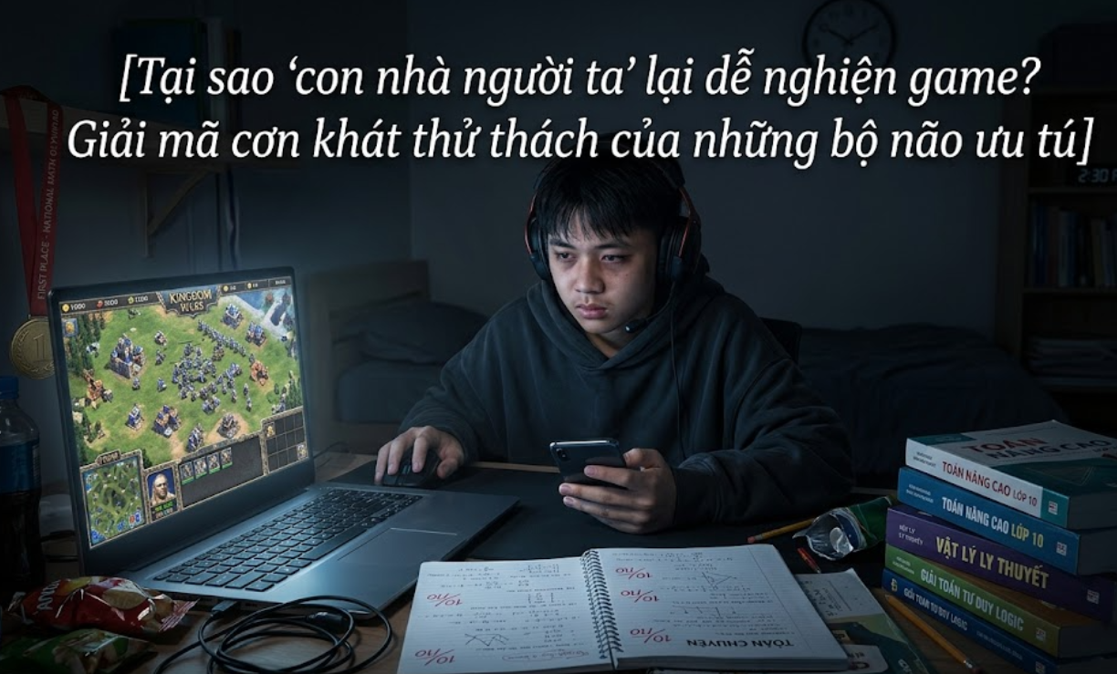 Con bạn thông minh, học giỏi nhưng vẫn nghiện game Nguyên nhân do đâu