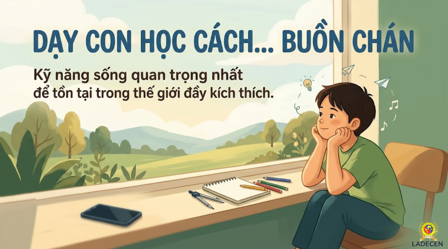 Dạy con học cách buồn chán