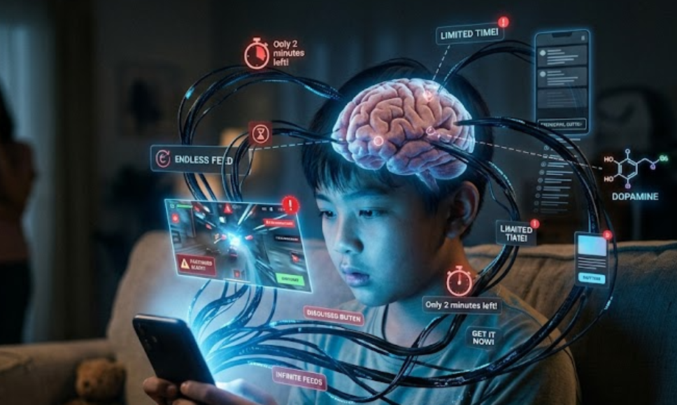 Giải mã ma trận gây nghiện Tại sao con không thể rời mắt khỏi màn hình dù bị mắng