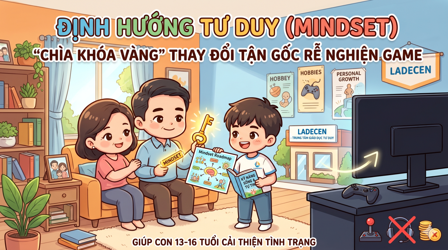 Định hướng tư duy  - 'Chìa khóa vàng' thay đổi tận gốc rễ hành vi nghiện game