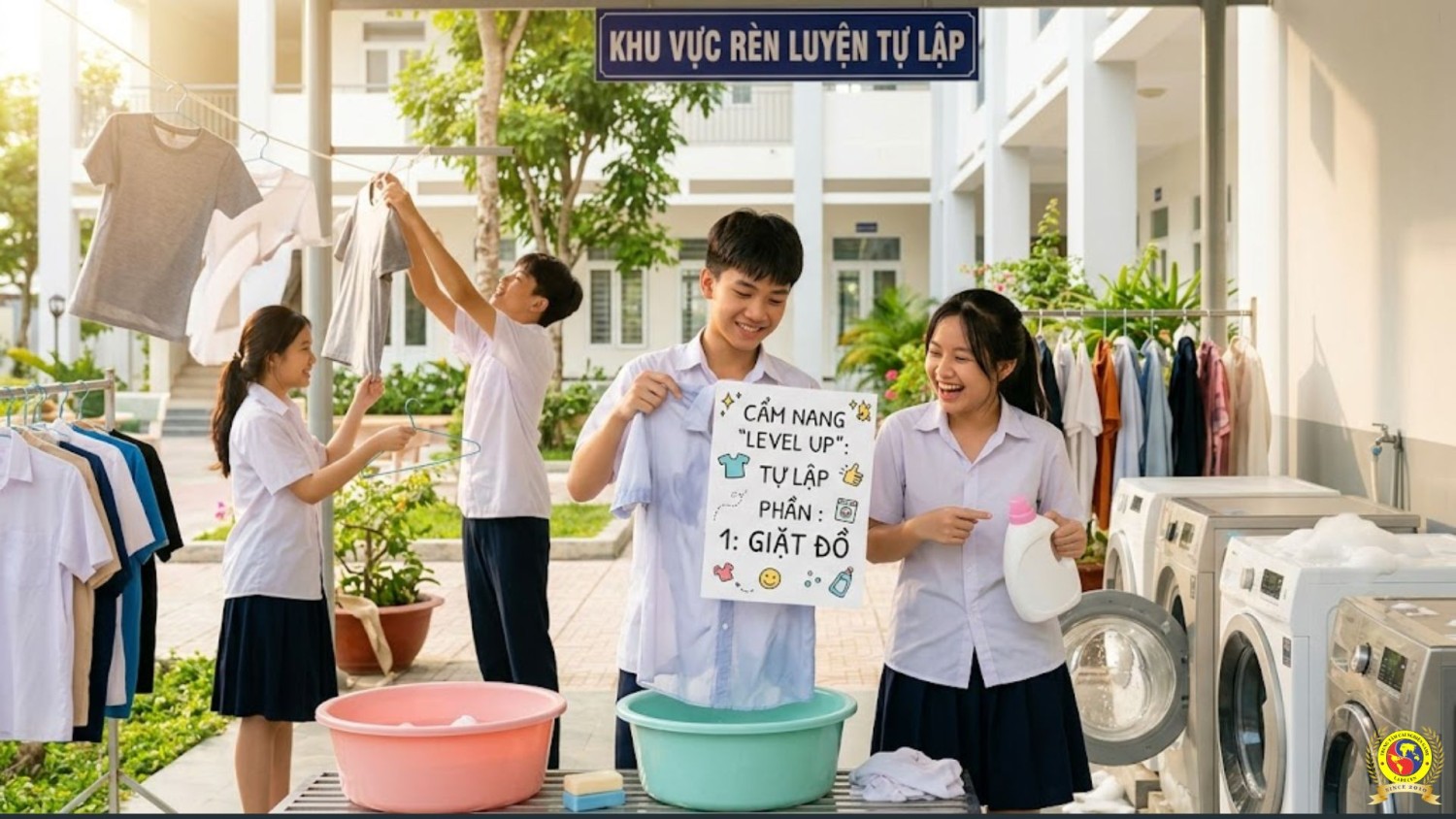 Học cách tự lập từ những việc nhỏ, tự mình giặt giũ quần áo và trò chuyện cùng bạn bè